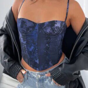 White Fox In the Morning Bustier Midnight